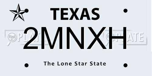 2MNXH Texas License Plate