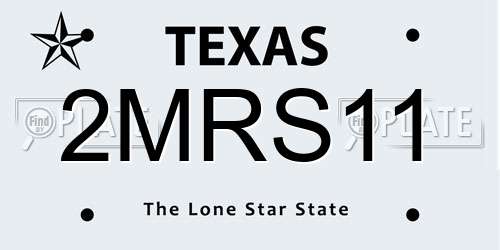 2MRS11 Texas License Plate