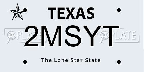 2MSYT Texas License Plate