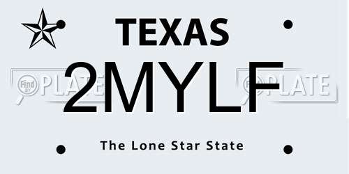 2MYLF Texas License Plate