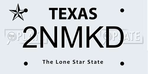 2NMKD Texas License Plate
