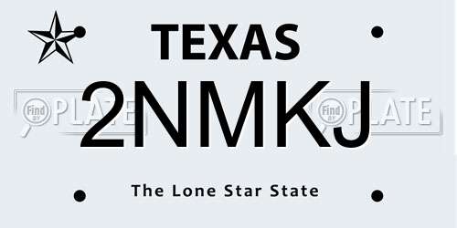 2NMKJ Texas License Plate