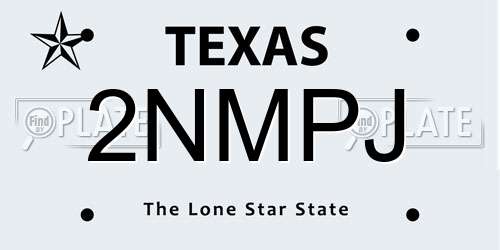 2NMPJ Texas License Plate
