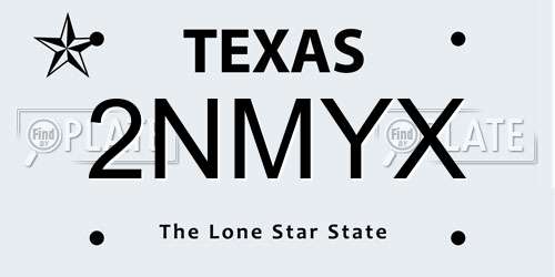 2NMYX Texas License Plate