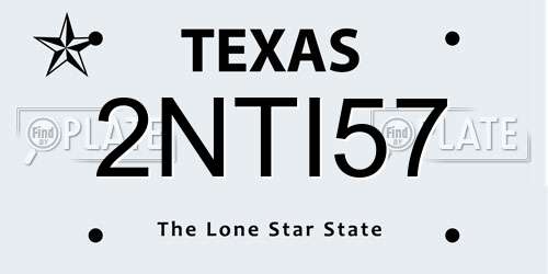 2NTI57 Texas License Plate