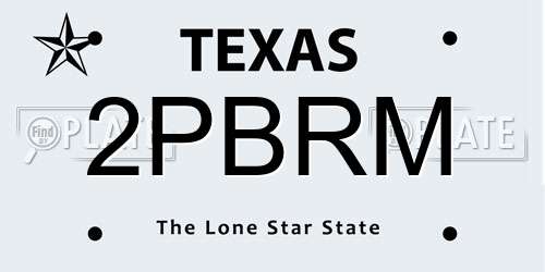 2PBRM Texas License Plate