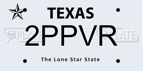 2PPVR Texas License Plate