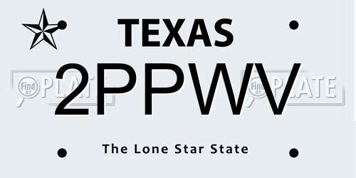2PPWV Texas License Plate