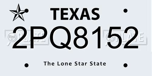 2PQ8152 Texas License Plate