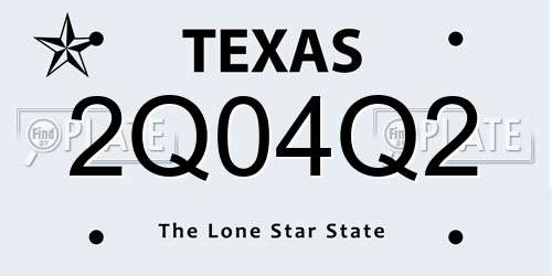 2Q04Q2 Texas License Plate