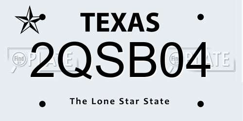 2QSB04 Texas License Plate