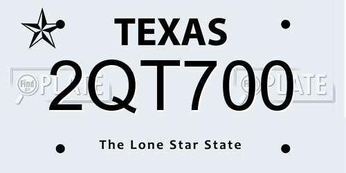 2QT700 Texas License Plate