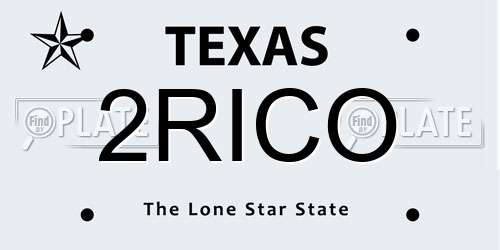 2RICO Texas License Plate