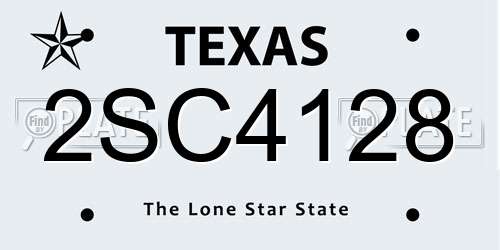 2SC4128 Texas License Plate