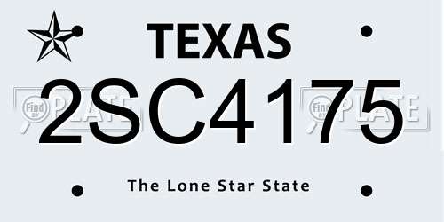 2SC4175 Texas License Plate