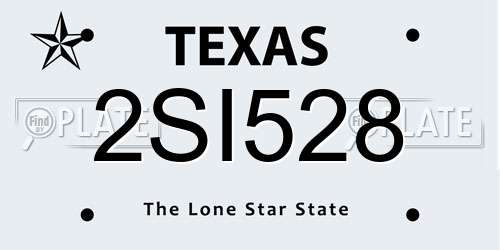 2SI528 Texas License Plate