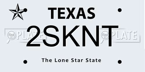 2SKNT Texas License Plate