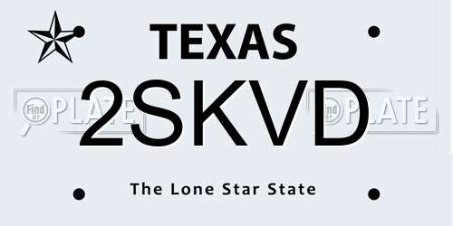 2SKVD Texas License Plate