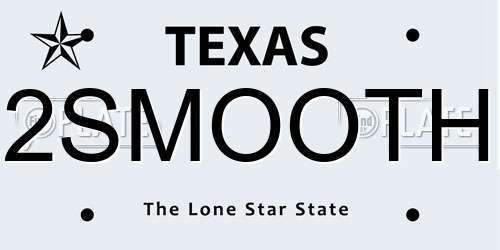 2SMOOTH Texas License Plate