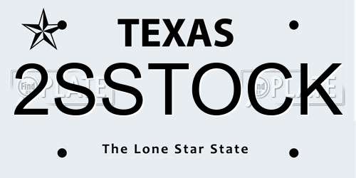 2SSTOCK Texas License Plate
