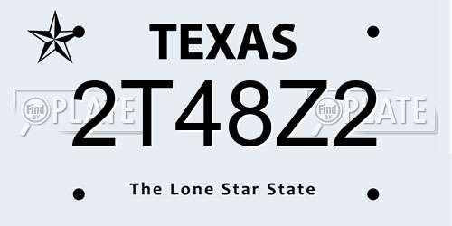 2T48Z2 Texas License Plate