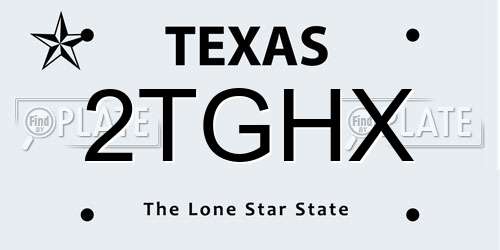2TGHX Texas License Plate