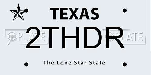 2THDR Texas License Plate