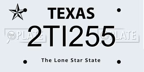 2TI255 Texas License Plate