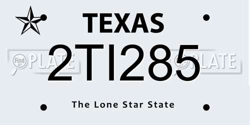 2TI285 Texas License Plate