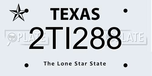 2TI288 Texas License Plate