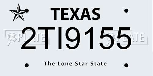 2TI9155 Texas License Plate