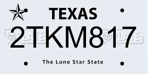 2TKM817 Texas License Plate