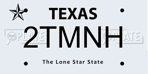 2TMNH Texas License Plate