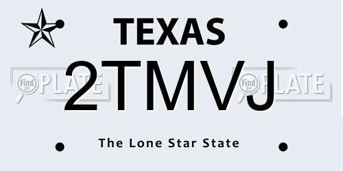 2TMVJ Texas License Plate