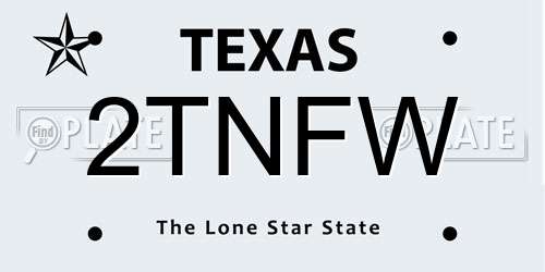 2TNFW Texas License Plate