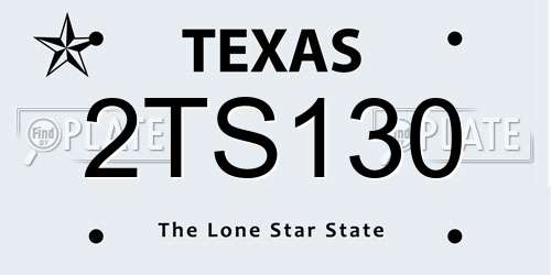 2TS130 Texas License Plate