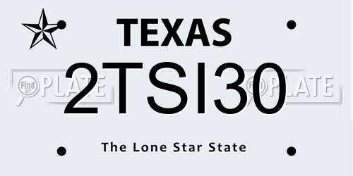 2TSI30 Texas License Plate