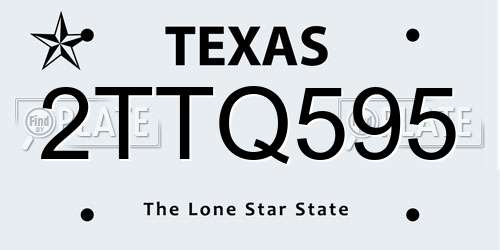 2TTQ595 Texas License Plate