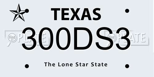 300DS3 Texas License Plate