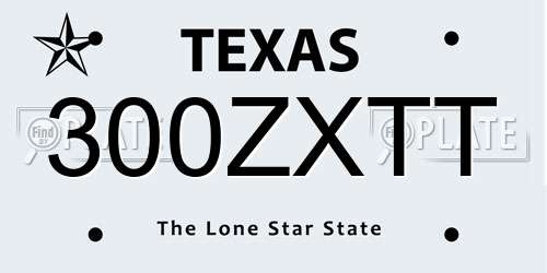 300ZXTT Texas License Plate