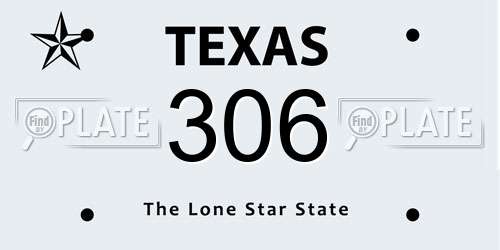 306 Texas License Plate