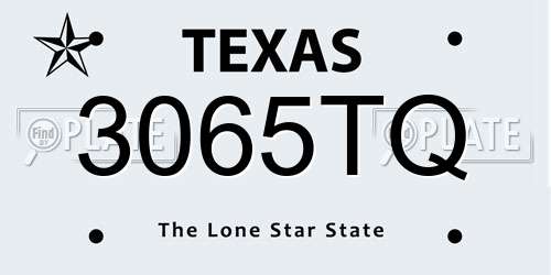 3065TQ Texas License Plate
