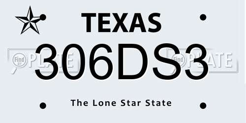 306DS3 Texas License Plate