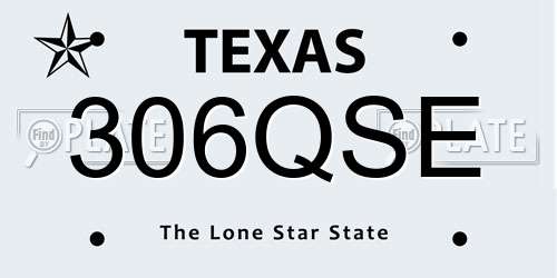 306QSE Texas License Plate