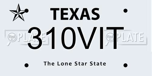 310VIT Texas License Plate