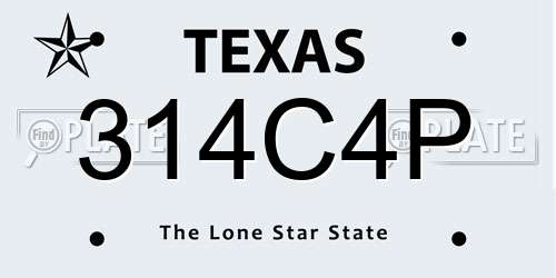 314C4P Texas License Plate