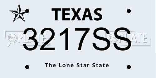 3217SS Texas License Plate