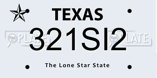 321SI2 Texas License Plate