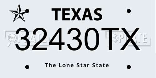 32430TX Texas License Plate