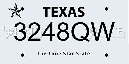 3248QW Texas License Plate